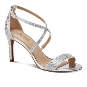 Thalia Sodi Elegant Daria Silver Strappy Heels